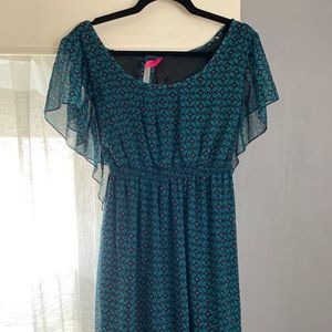 Plus Size flutter sleeve dress